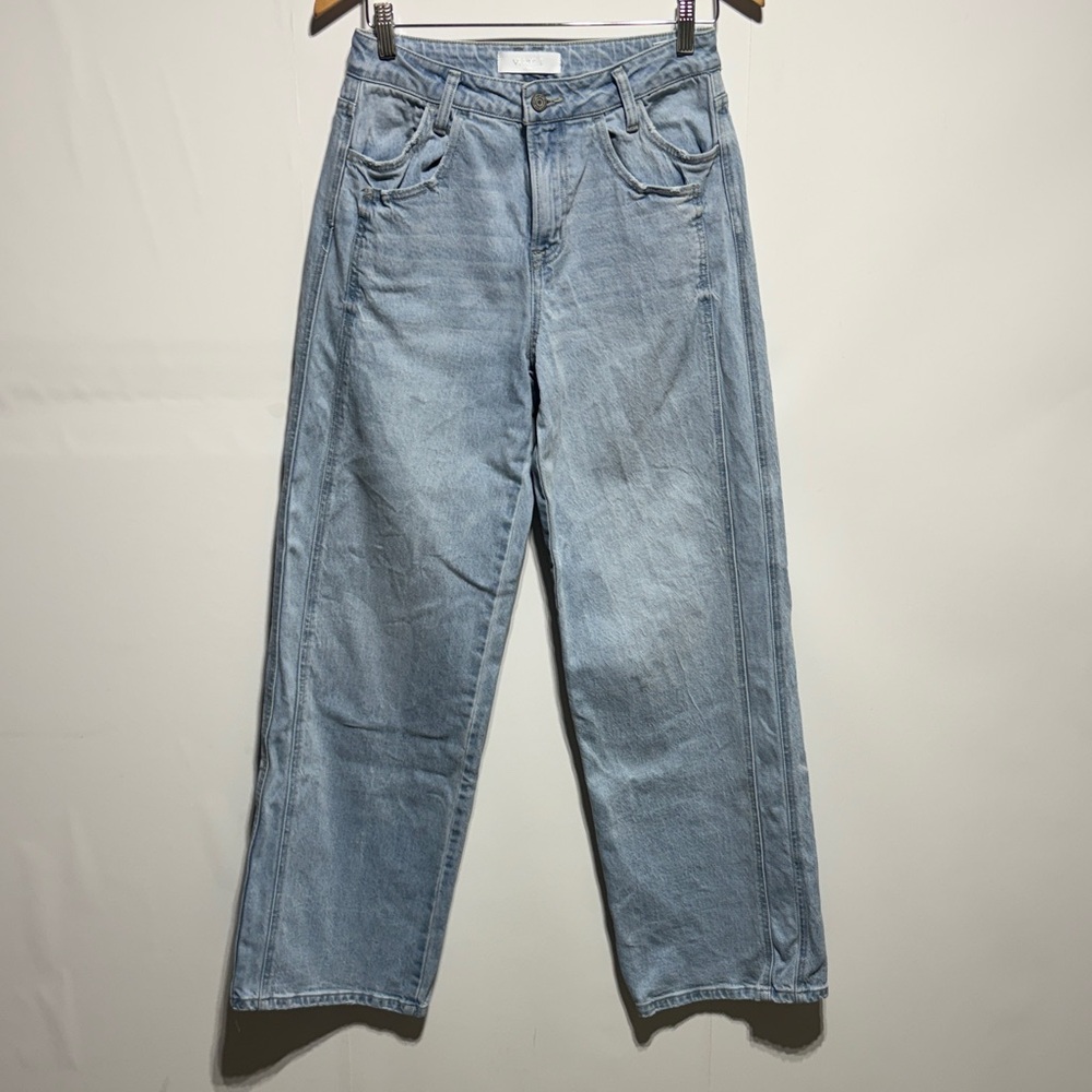 Vervet Women’s High Rise Panel Wide Leg Jeans
